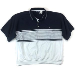 Vintage Puritan 3 Button Striped Golf Polo XL
